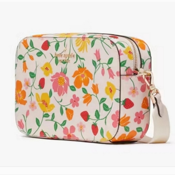 Kate Spade Strawberry Floral Camera Crossbody π - Picture 2 of 5
